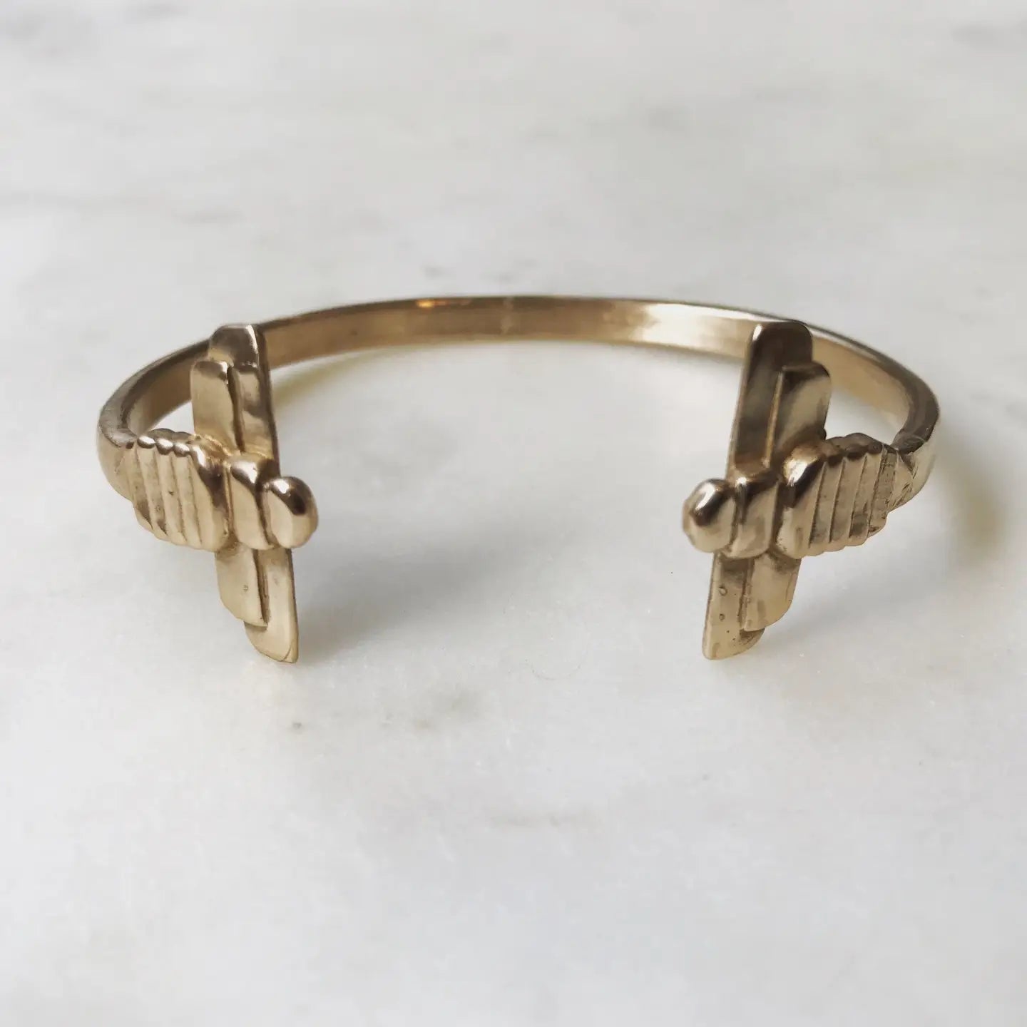 The Mimosa Handcrafted Bee Cuff in Bronze