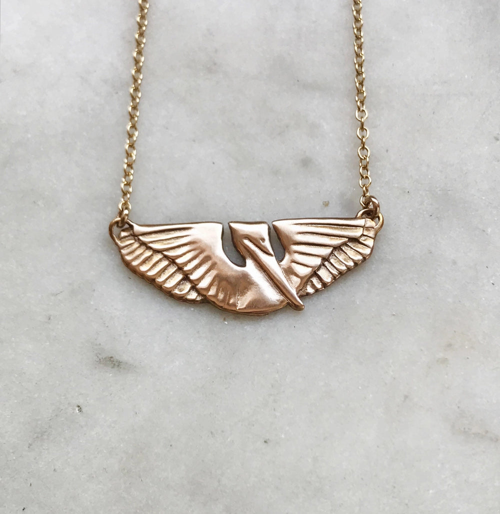 Mimosa Handcrafted Pelican Bar Necklace