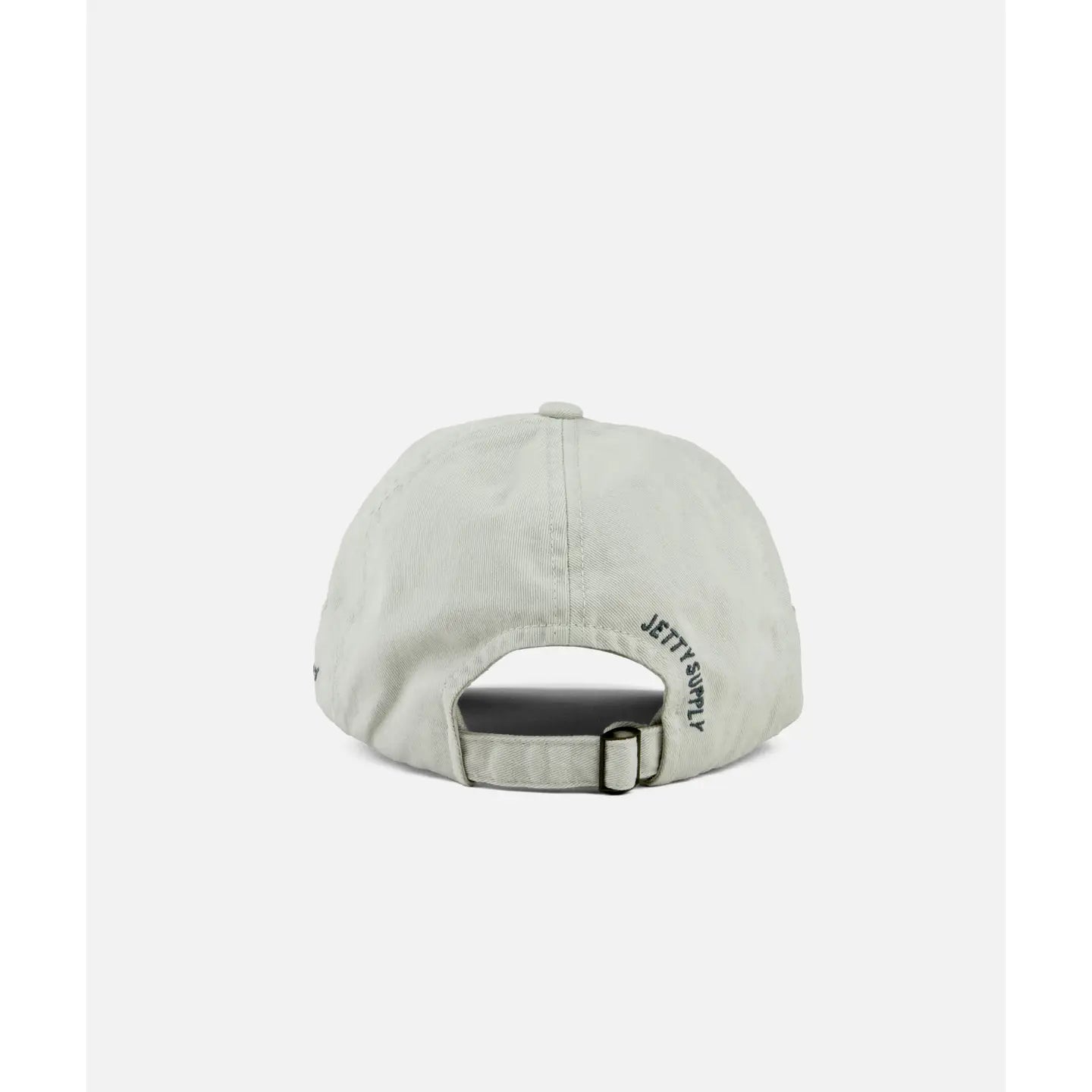 Light gray cap with a jetty logo on the back 
