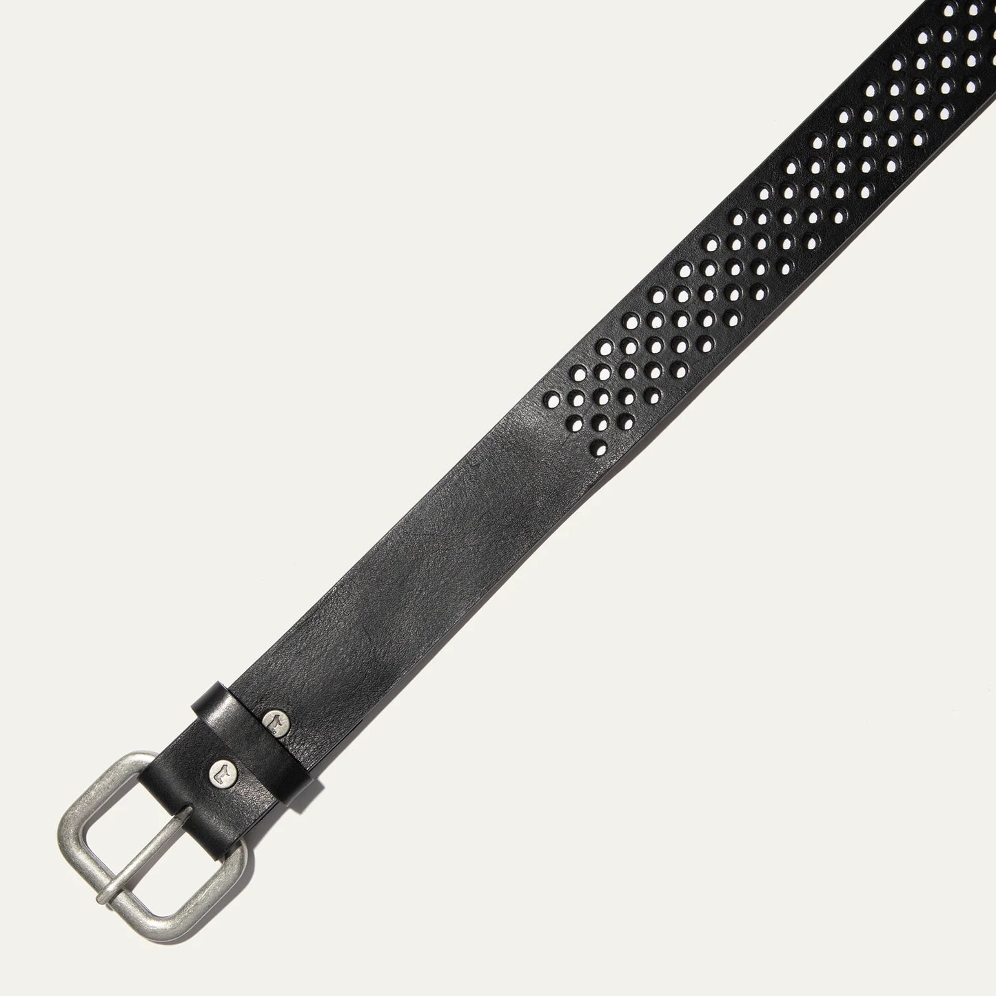 Will Leather Goods Perforated Jean Belt - Black