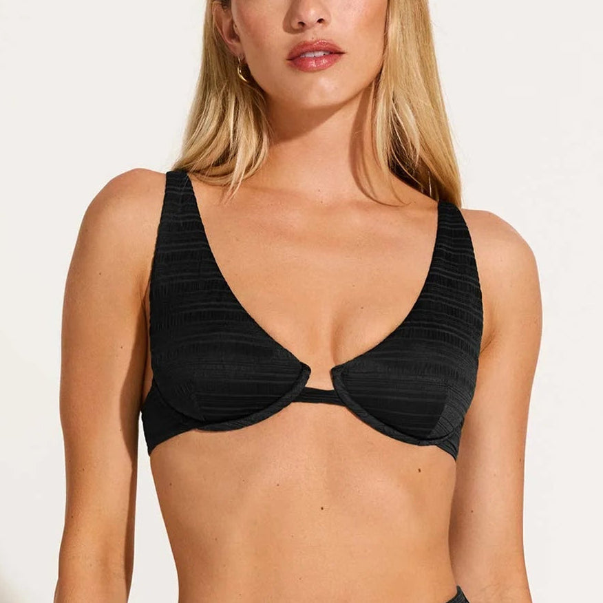 The Vitamin A Rossi Underwire Top is available at Harbour Thread in the color Black