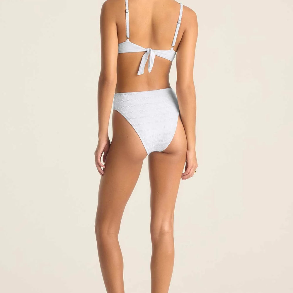 
                      
                        Vitamin A White Seersucker Stripe bikini top with matching bottoms
                      
                    