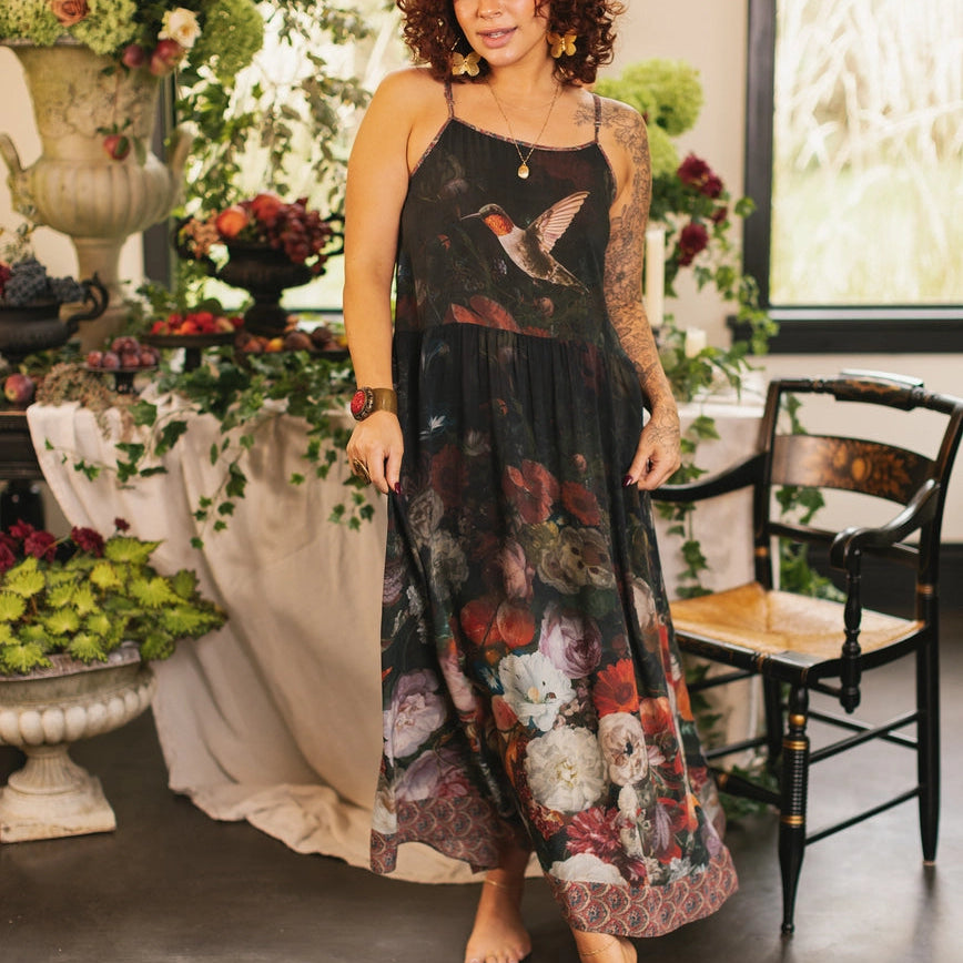 Market of Stars Flight of Fancy Bohéme Long Slip Dress