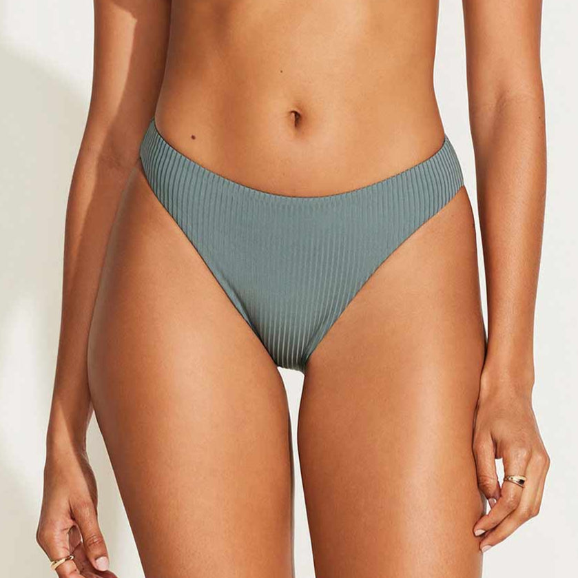 The California High Leg Full Bikini Bottoms by Vitamin A at Harbour Thread.