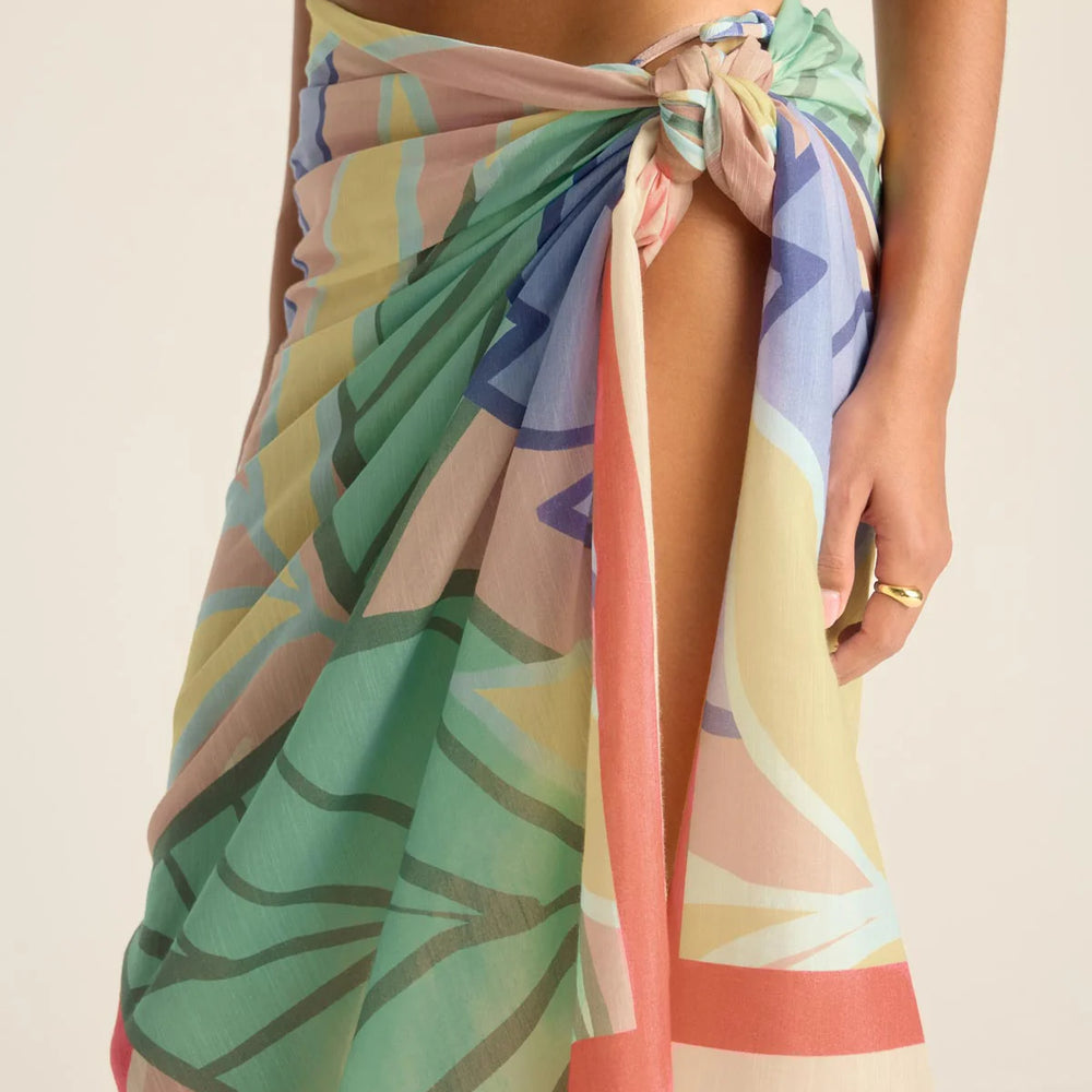 
                      
                        The Vitamin A Samara Sarong is crafted from an airy and breathable silk alternative fabric
                      
                    