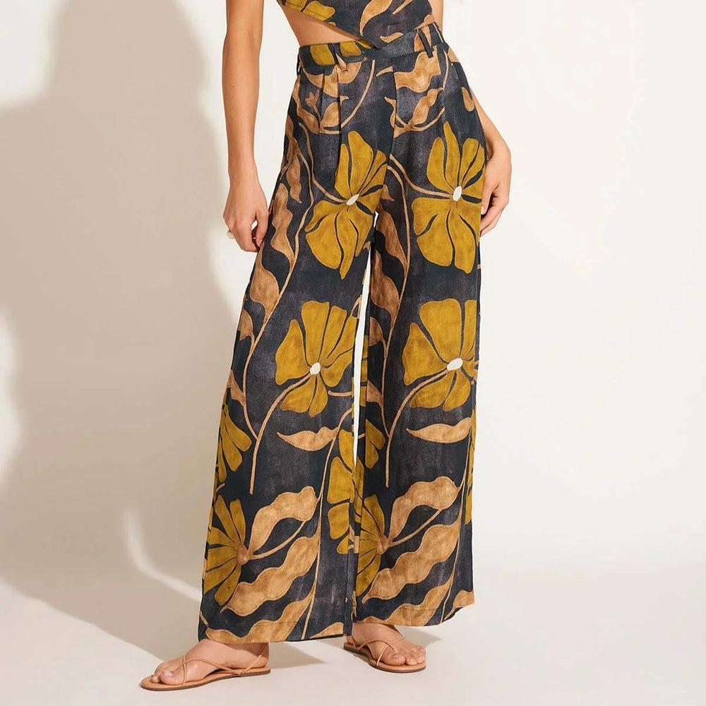 The Vitamin A The Getaway Pant is available at Harbour Thread in the color Kelp Flower