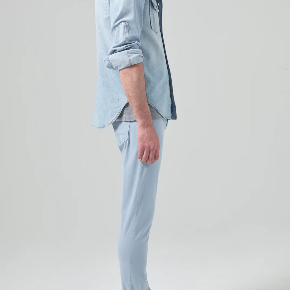 
                      
                        Side view of the Citizens Of Humanity London Tapered Slim Stretch men's pant in the color Seagull
                      
                    