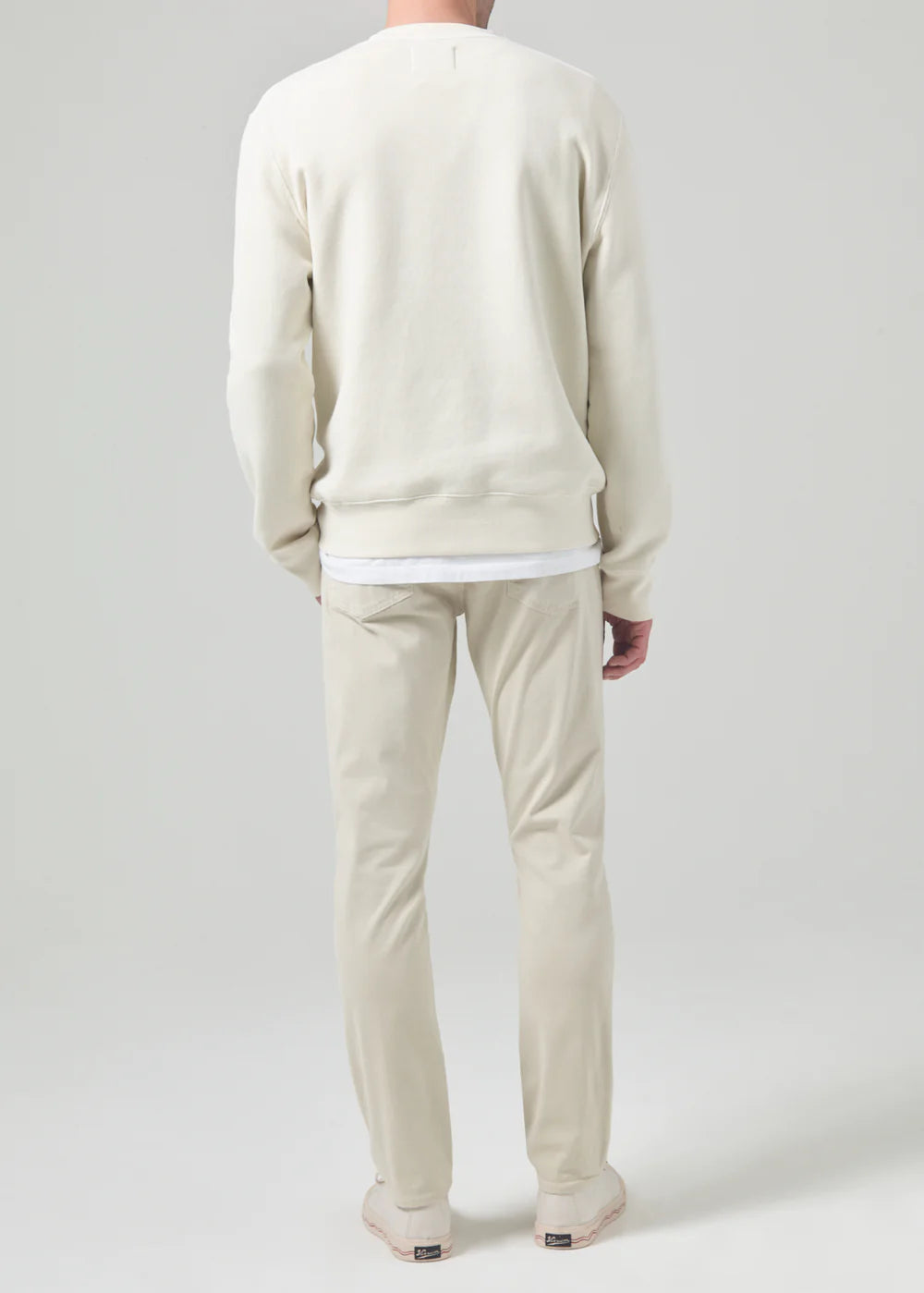 Back view of the Citizens Of Humanity London Tapered Slim Stretch Sateen in the color Willow