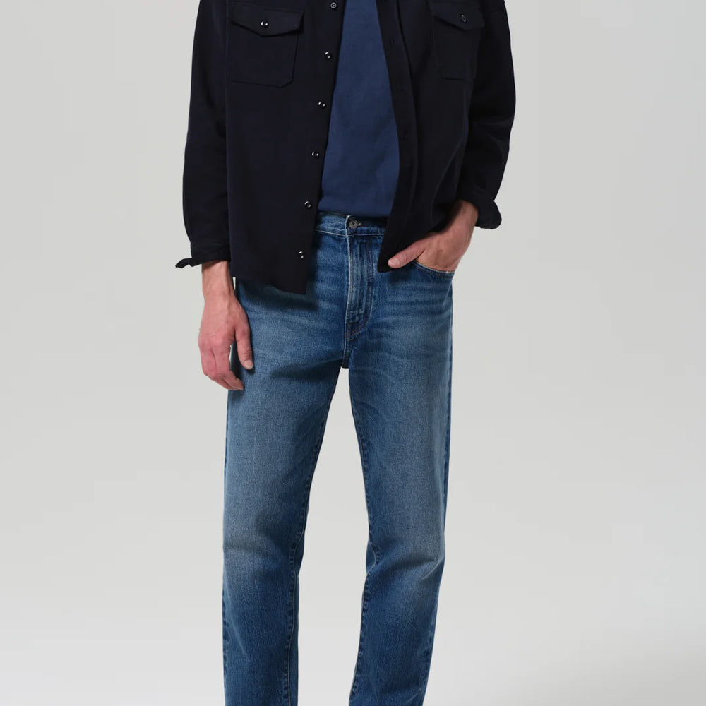 The Citizens Of Humanity Ando Relaxed Men's Jeans are available in Mid Blue at Harbour Thread in St. Pete, FL.