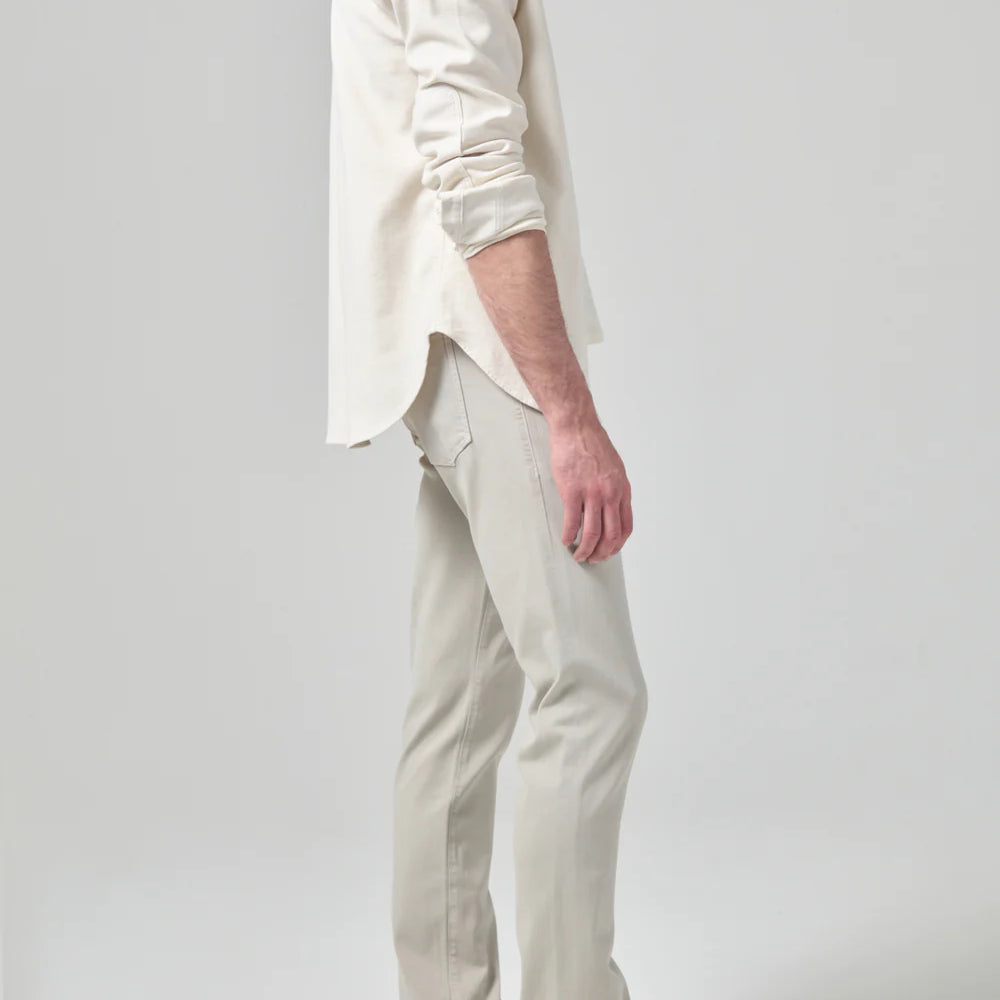 
                      
                        Side view of the Citizens Of Humanity Gage Slim Straight Soft Weft Men's Pant in the color Whey
                      
                    