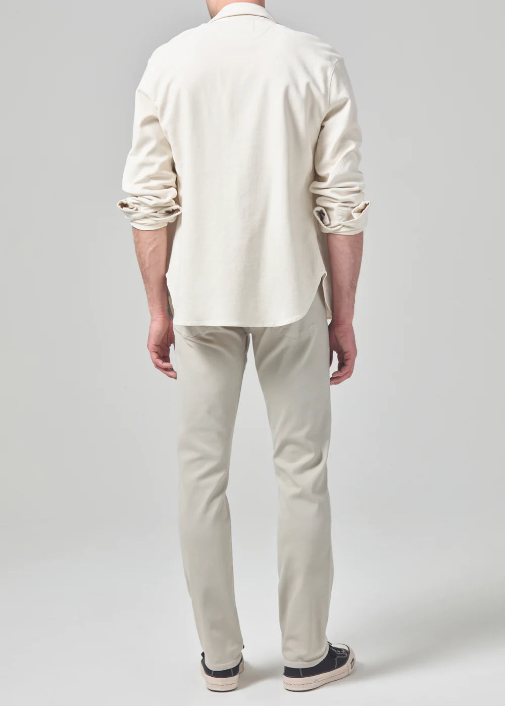 Back view of the Citizens Of Humanity Gage Slim Straight Soft Weft Men's Pant in the color Whey