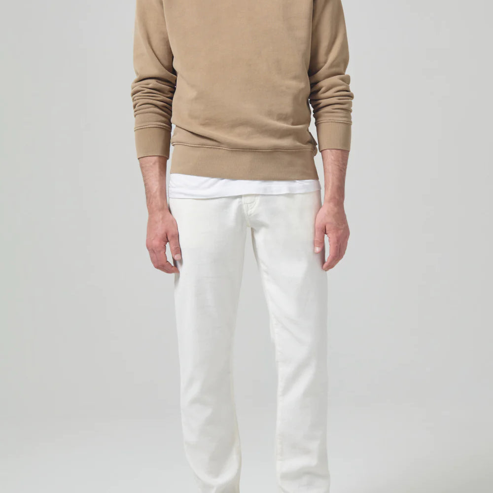 Front view of the Citizens Of Humanity Gage Slim Straight Stretch Linen in the color Sierra