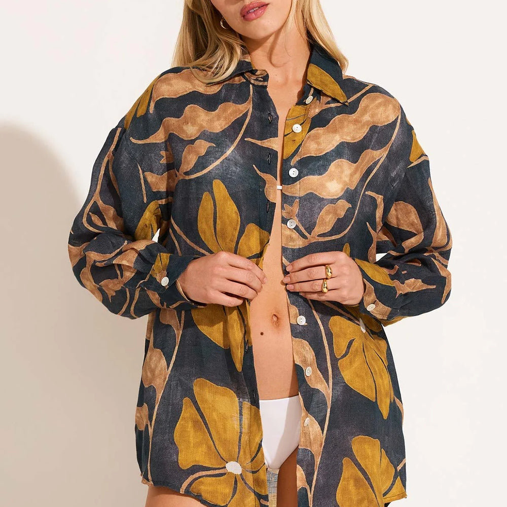 
                      
                        Vitamin A Playa Linen Boyfriend Shirt
                      
                    