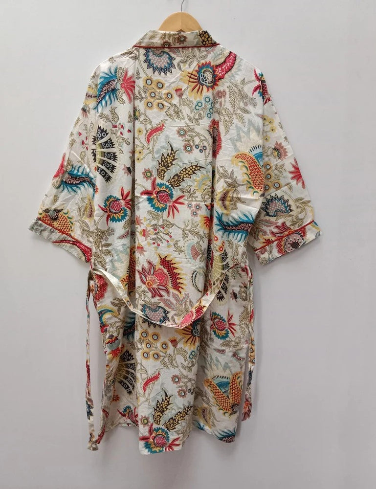 
                      
                        Back view of the Multi-Floral Coverup Kimono Robe
                      
                    