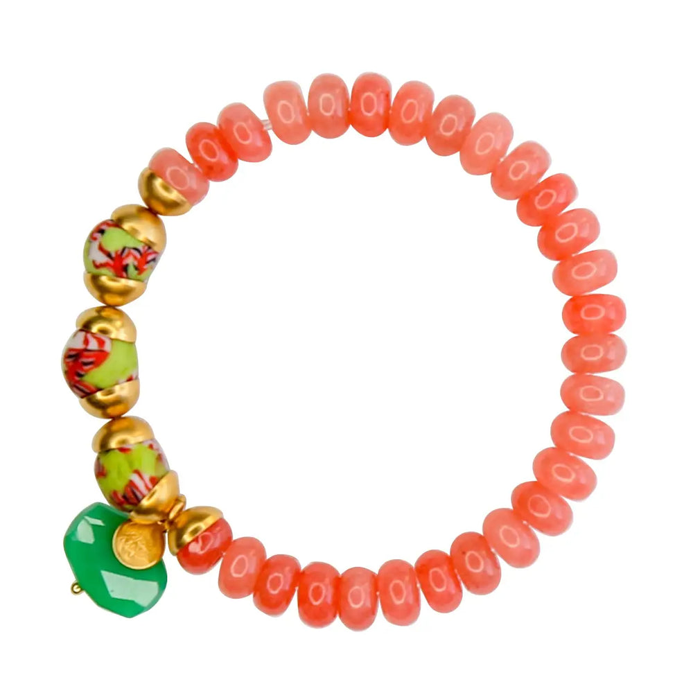 Catherine Page Capri Elastic Bracelet in Peach Crush