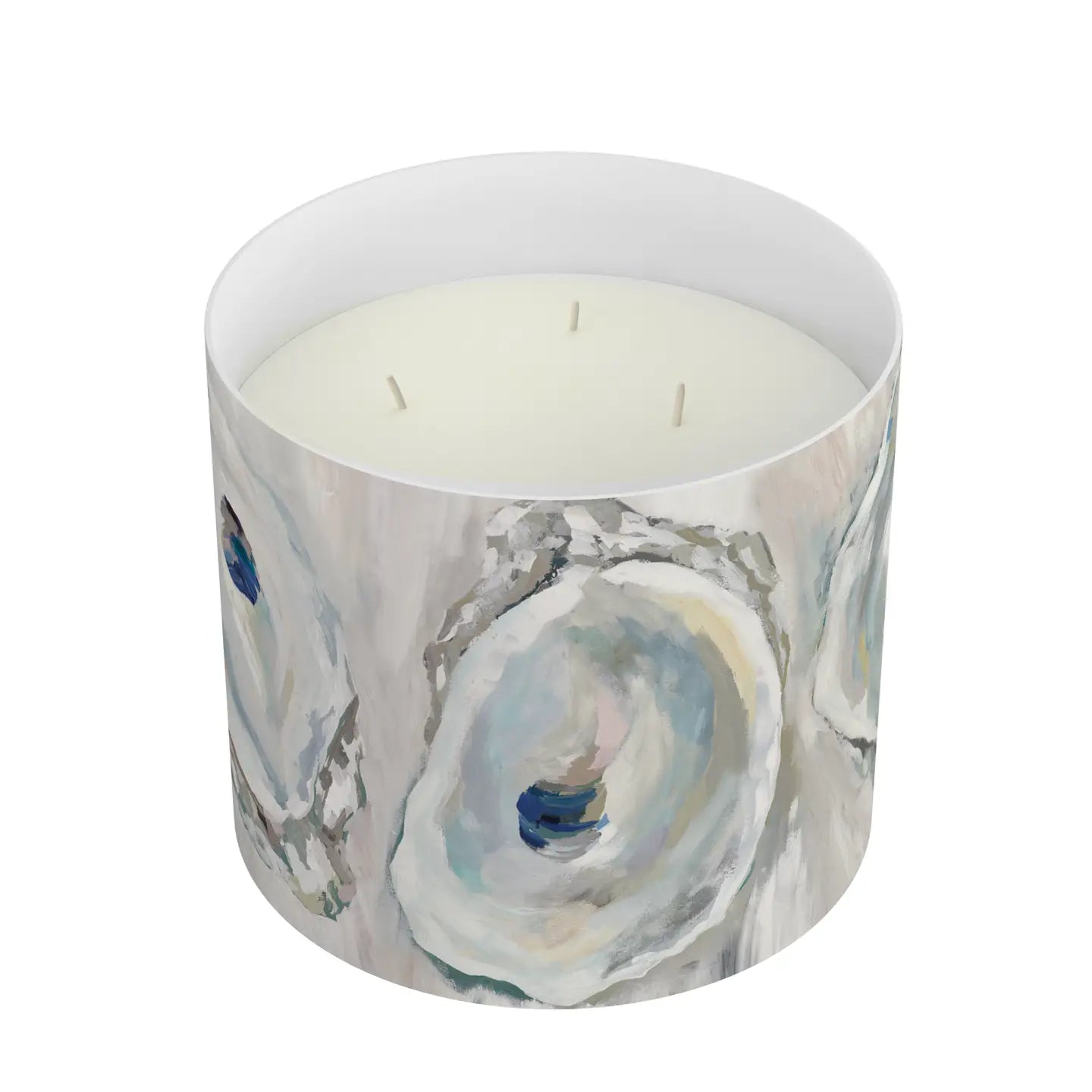 the 3-Wick Opal Shell Candle by Annapolis Candle.