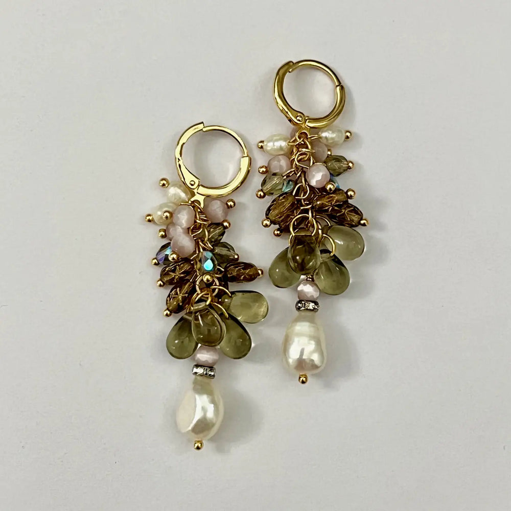 Shop the classic cluster-style Joan Earrings by Sandrine France Studio at Harbour Thread 