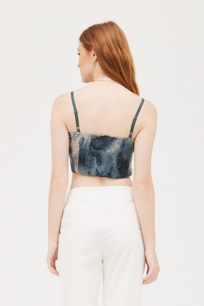 
                      
                        Back view of the Coastal Smocked Crop Top sold at Harbour Thread
                      
                    