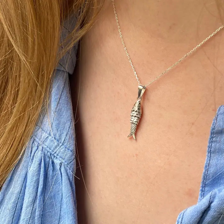 
                      
                        SDB Sardina Gold Plated Fish Necklace
                      
                    