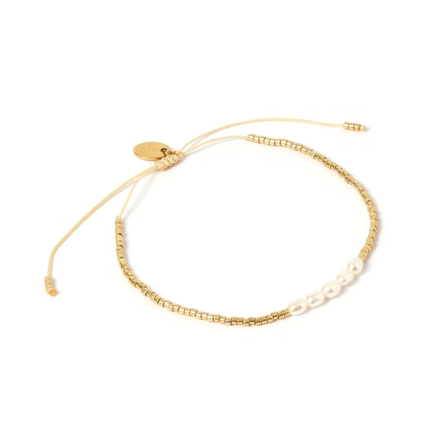 The Seline Gold and Pearl Bracelet by Arms of Eve