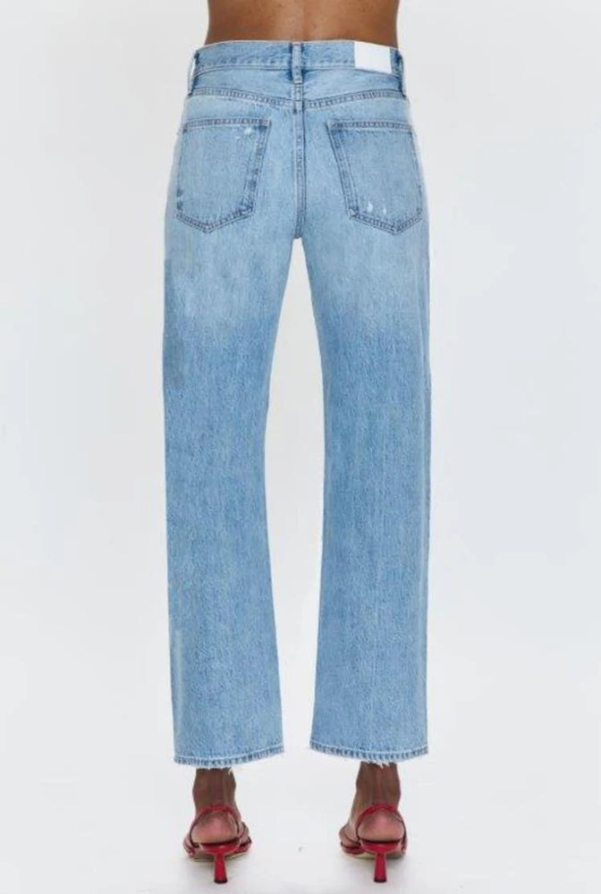 
                      
                        The PISTOLA Lexi Mid Rise Bowed Straight have a flattering silhouette to pair with your favorite tops
                      
                    