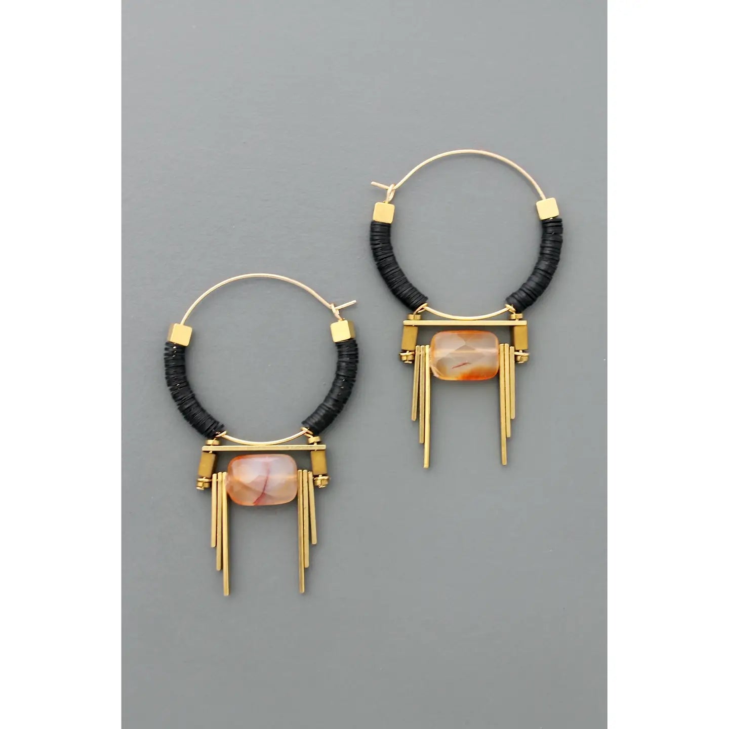 The Artdeco Hoop Earrings by David Aubrey Jewelry at Harbour Thread.