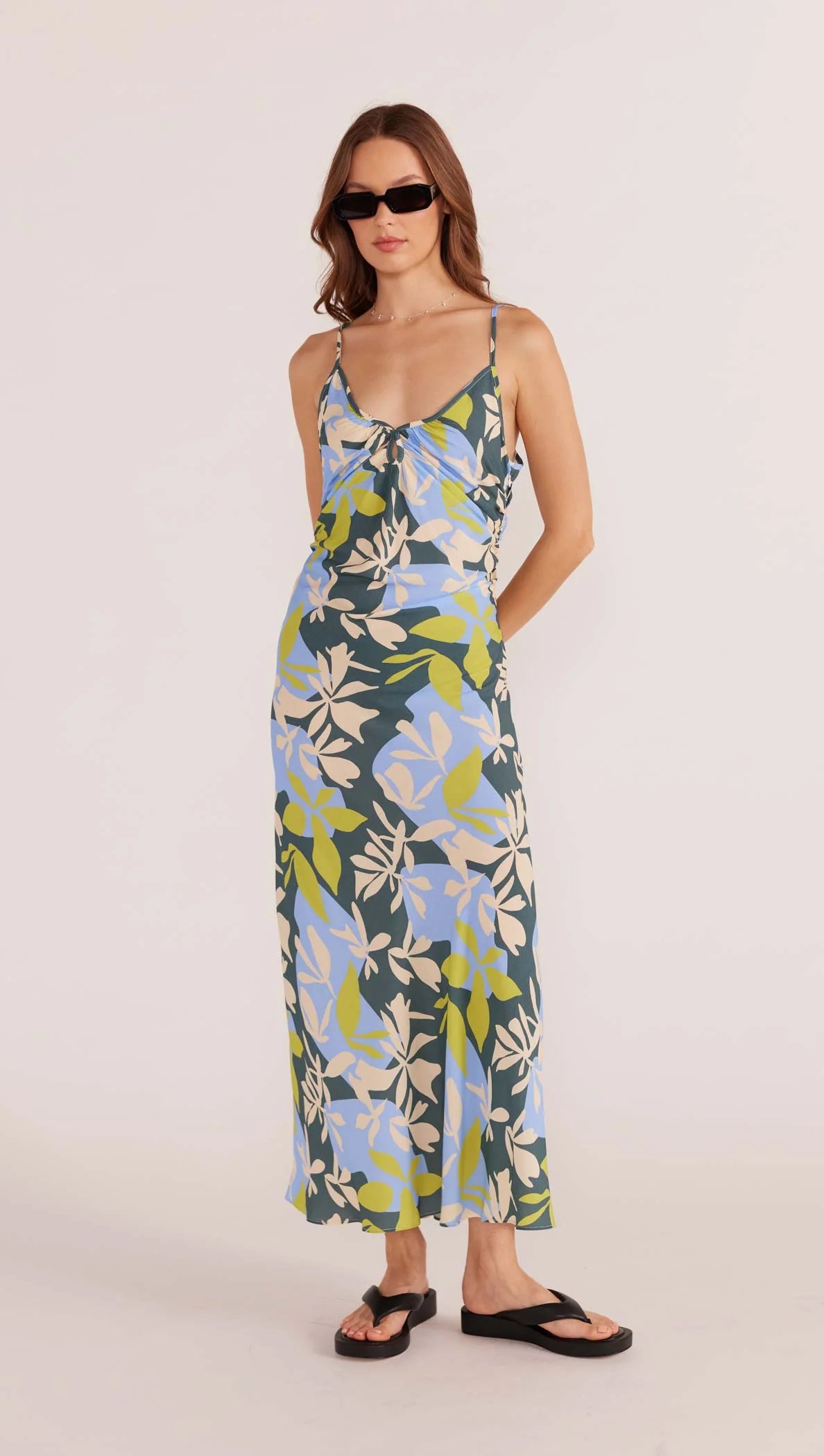 Front view of the Artistic Garden Maxi Dress