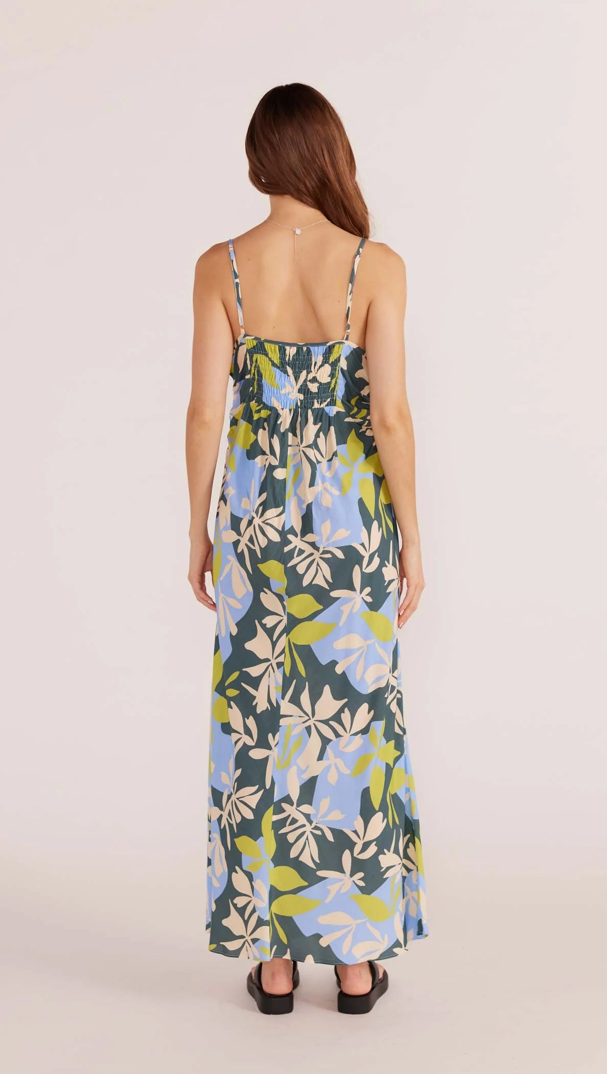 Back view of the Artistic Garden Maxi Dress