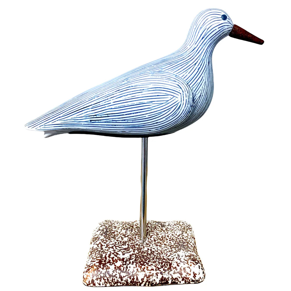 The Blue Seagull Porcelain Ceramic Sculpture by Art Floral Trading