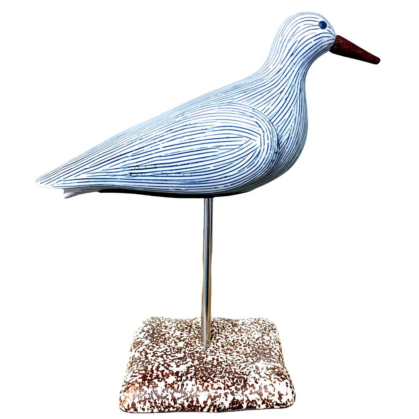 The Blue Seagull Porcelain Ceramic Sculpture by Art Floral Trading