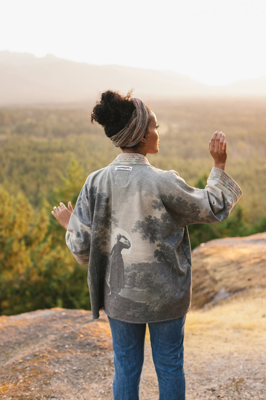 Market Of Stars Still I Rise Fleece Cottage Cardigan Kimono Jacket