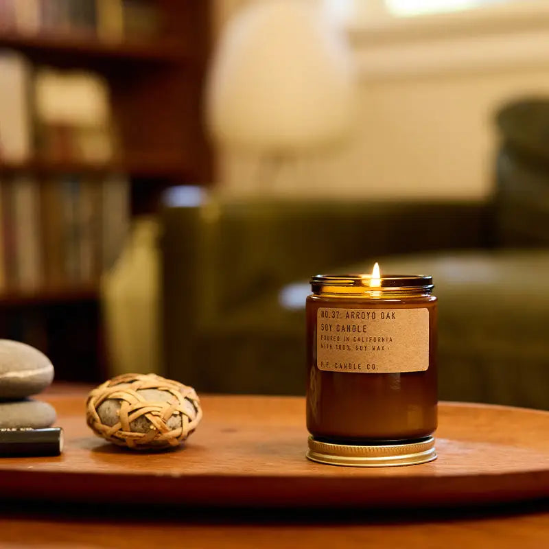 The 7.2oz Arroyo Oak Soy Candle by P. F. Candle Co.