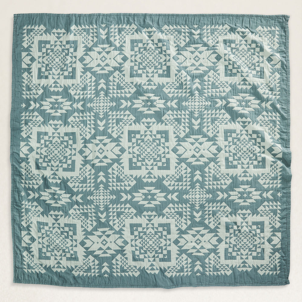 Pendleton Opal Springs Cotton Mattelasse Twin Coverlet - Balsam