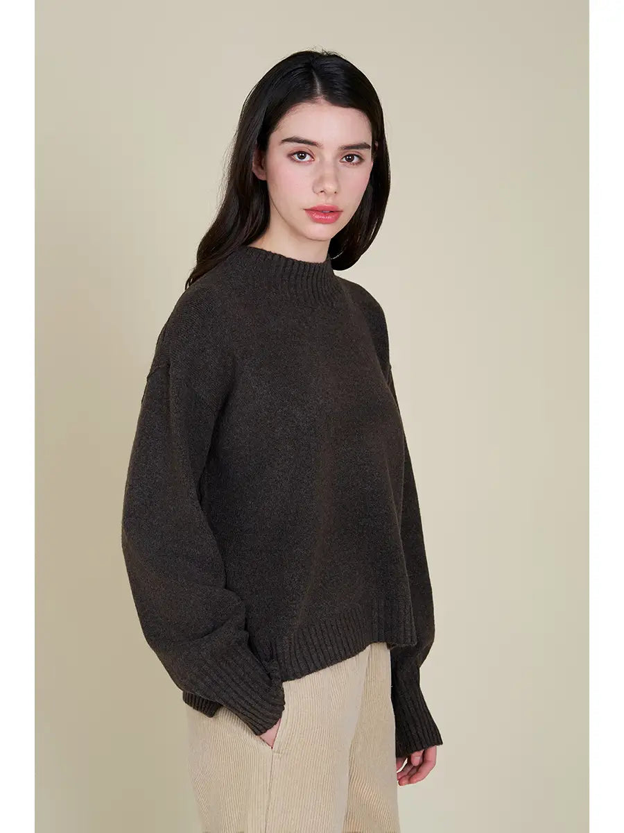 A women's relaxed fit turtleneck by Grade and Gather, available at Harbour Thread. 