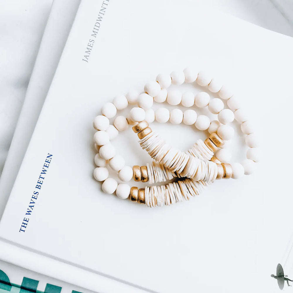 
                      
                        The Seashell Stacking Bracelet from Forever Faye.
                      
                    