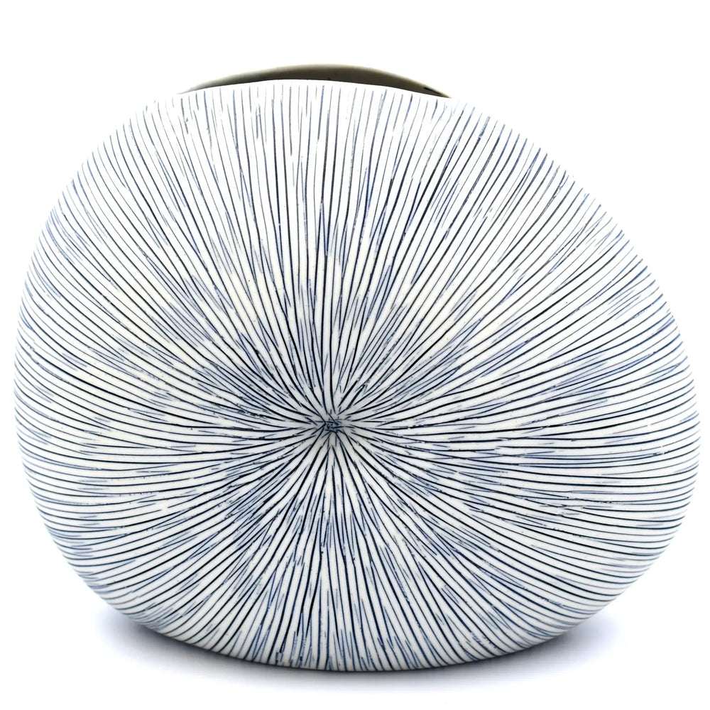 
                      
                        The Diva Round Blue White Porcelain Bud Vase by Art Floral Trading
                      
                    