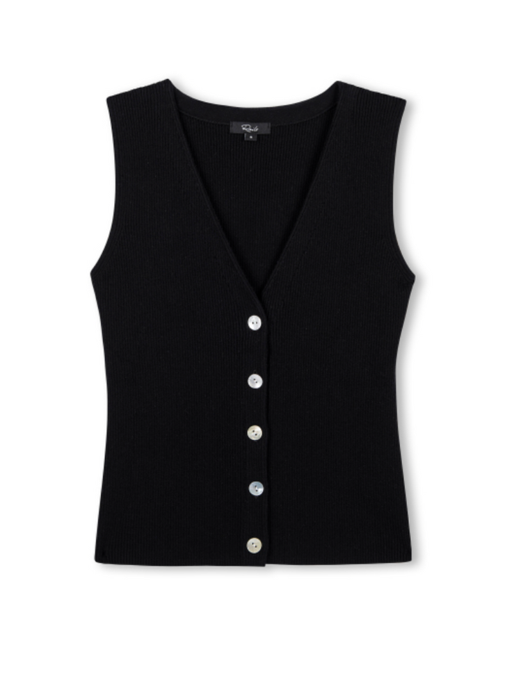 The Rosa Vest in Black by Rails at Harbour Thread. 