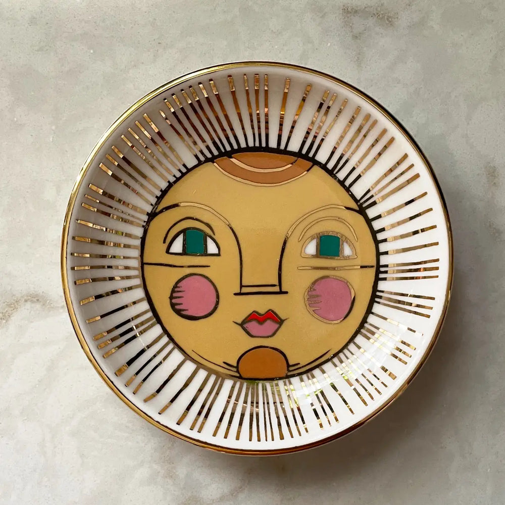 The Sun Trinket Dish from Idlewild Co. is the perfect catchall for a nightstand or dresser.