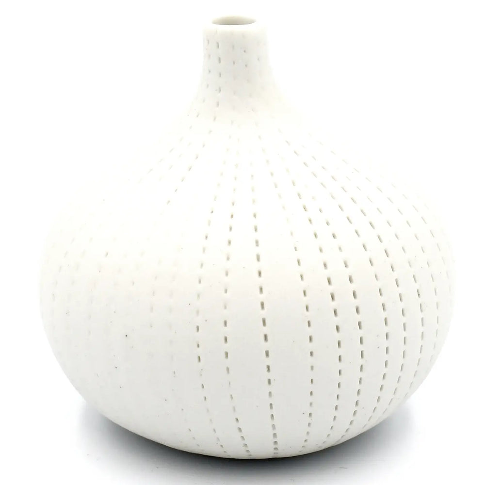 The Tiny Congo White Porcelain Bud Vase by Art Floral Trading