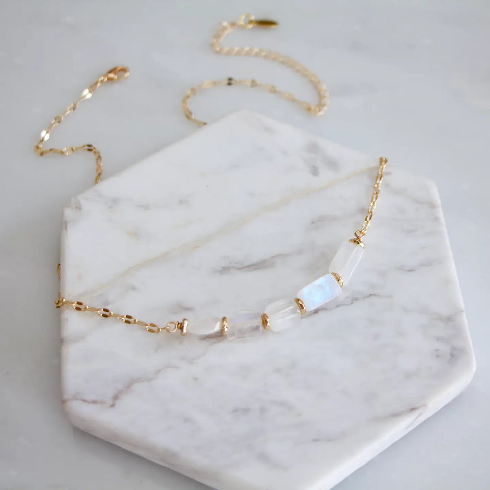 The Moonstone Collar Necklace by Mesa Blue