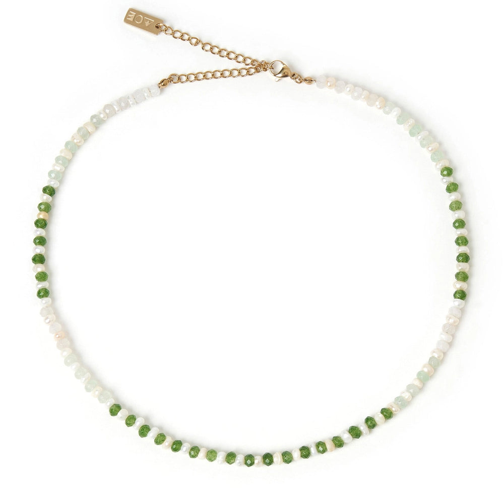 
                      
                        The Pearl & Gemstone Moss Necklace by Arms of Eve
                      
                    