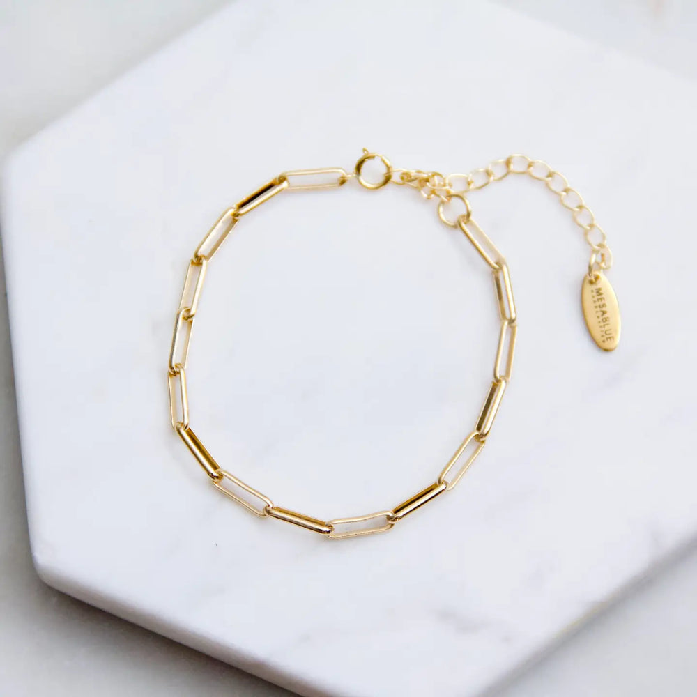 The Mesa Blue Paperclip Chain Bracelet