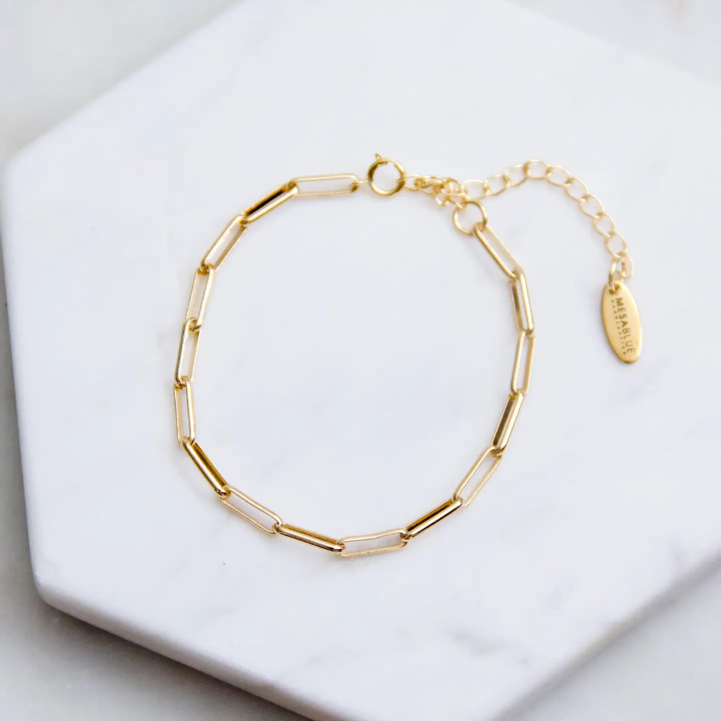 The Mesa Blue Paperclip Chain Bracelet