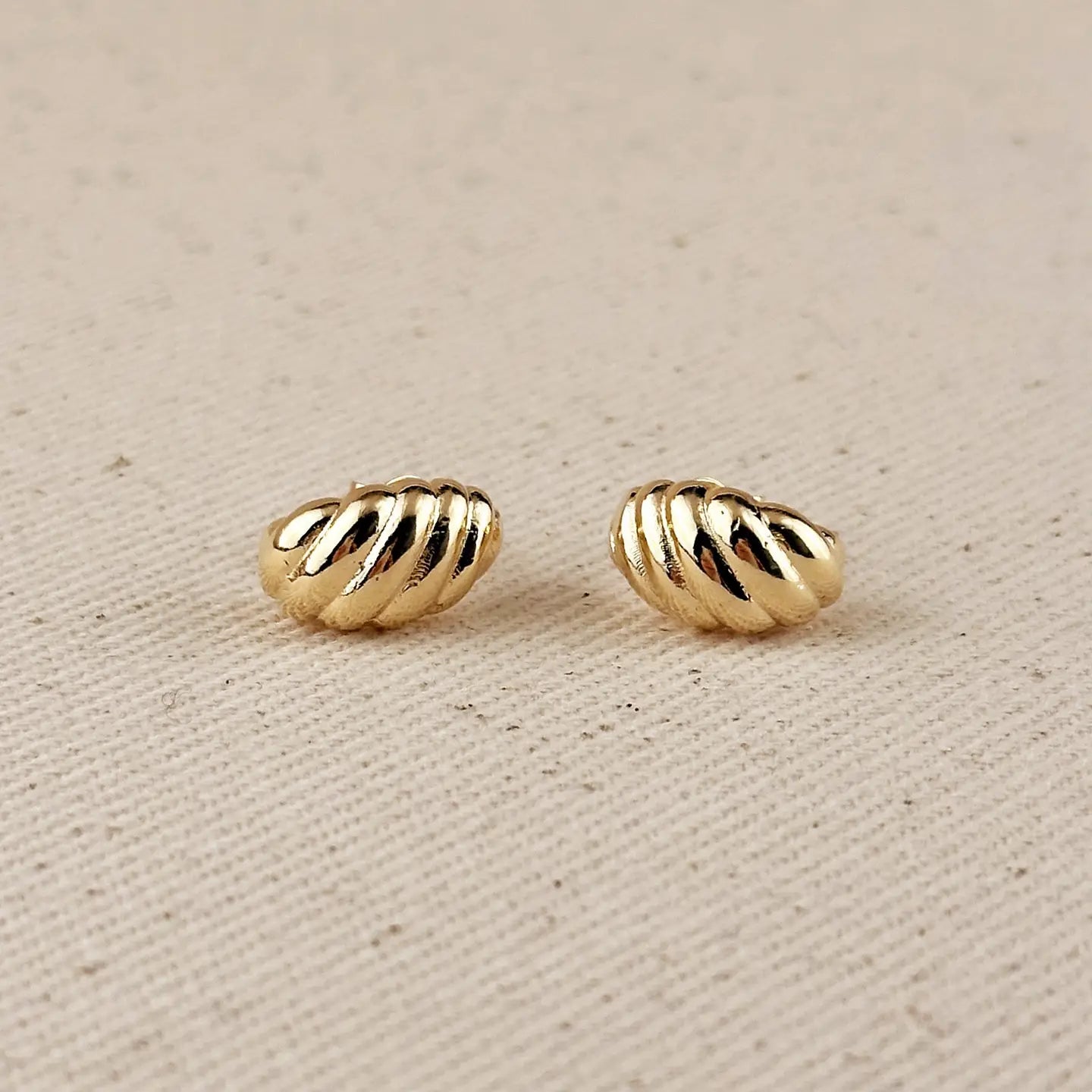 Shop the 18k Gold Filled Croissant Stud Earrings by GoldFi at Harbour Thread