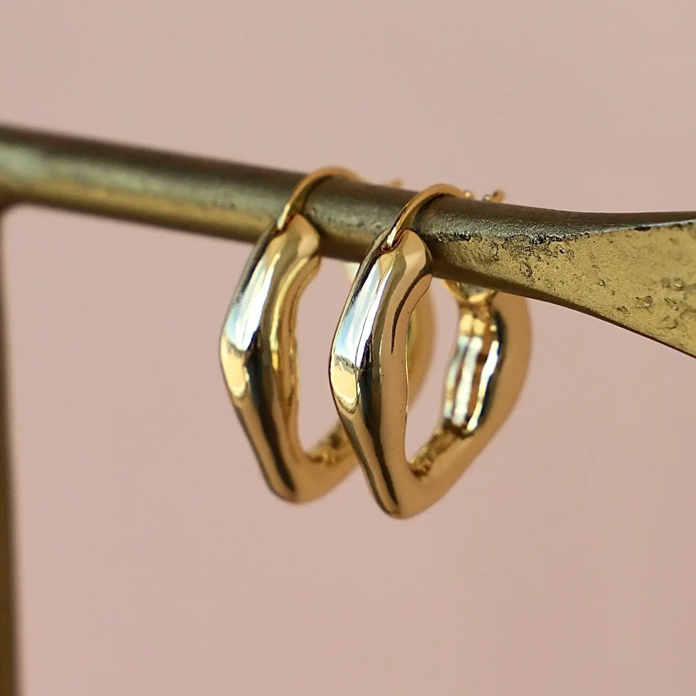 Shop the Organic Gold Hoops by Katie Waltman Jewelry at Harbour Thread boutique in Burlington, VT. 
