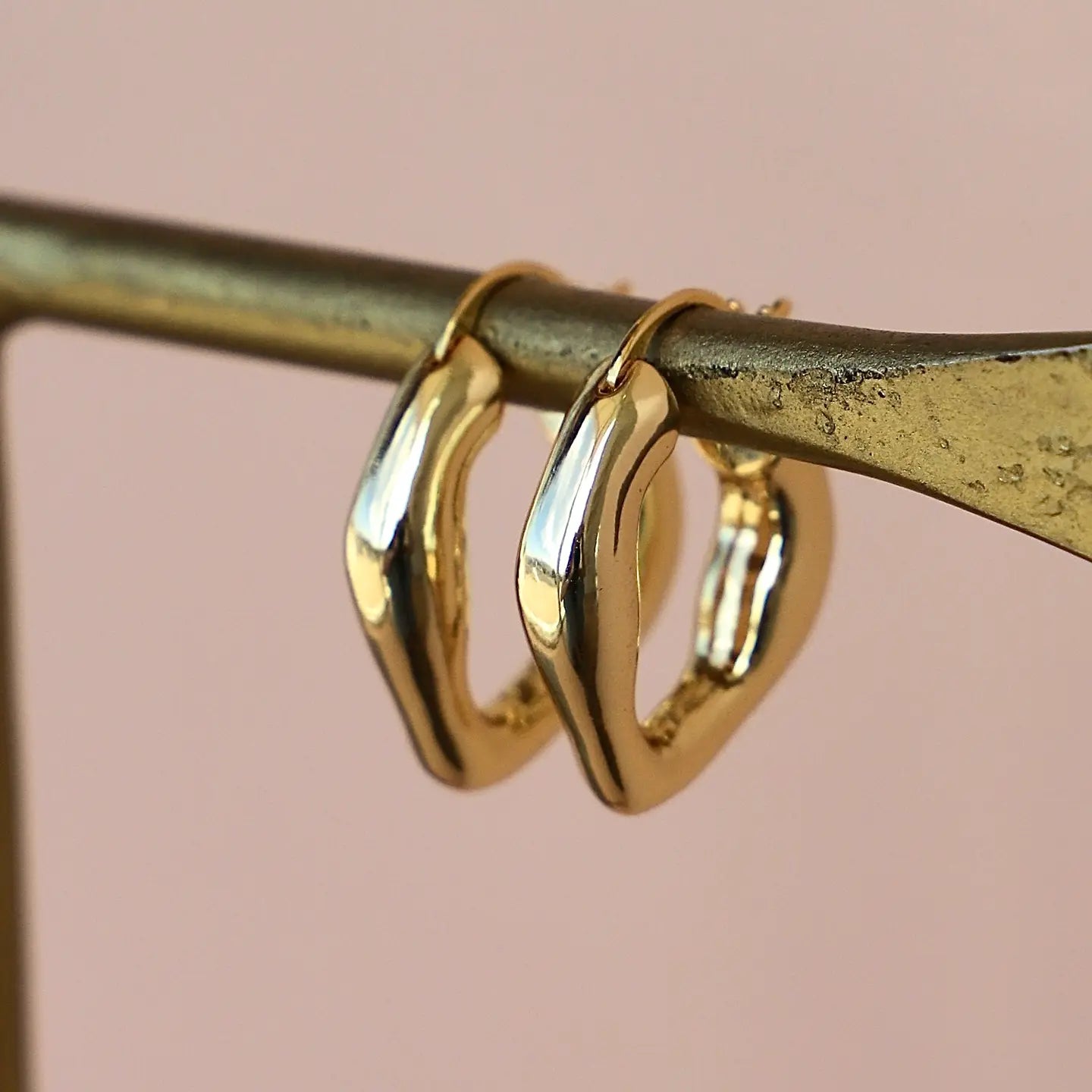 Shop the Organic Gold Hoops by Katie Waltman Jewelry at Harbour Thread boutique in Burlington, VT. 