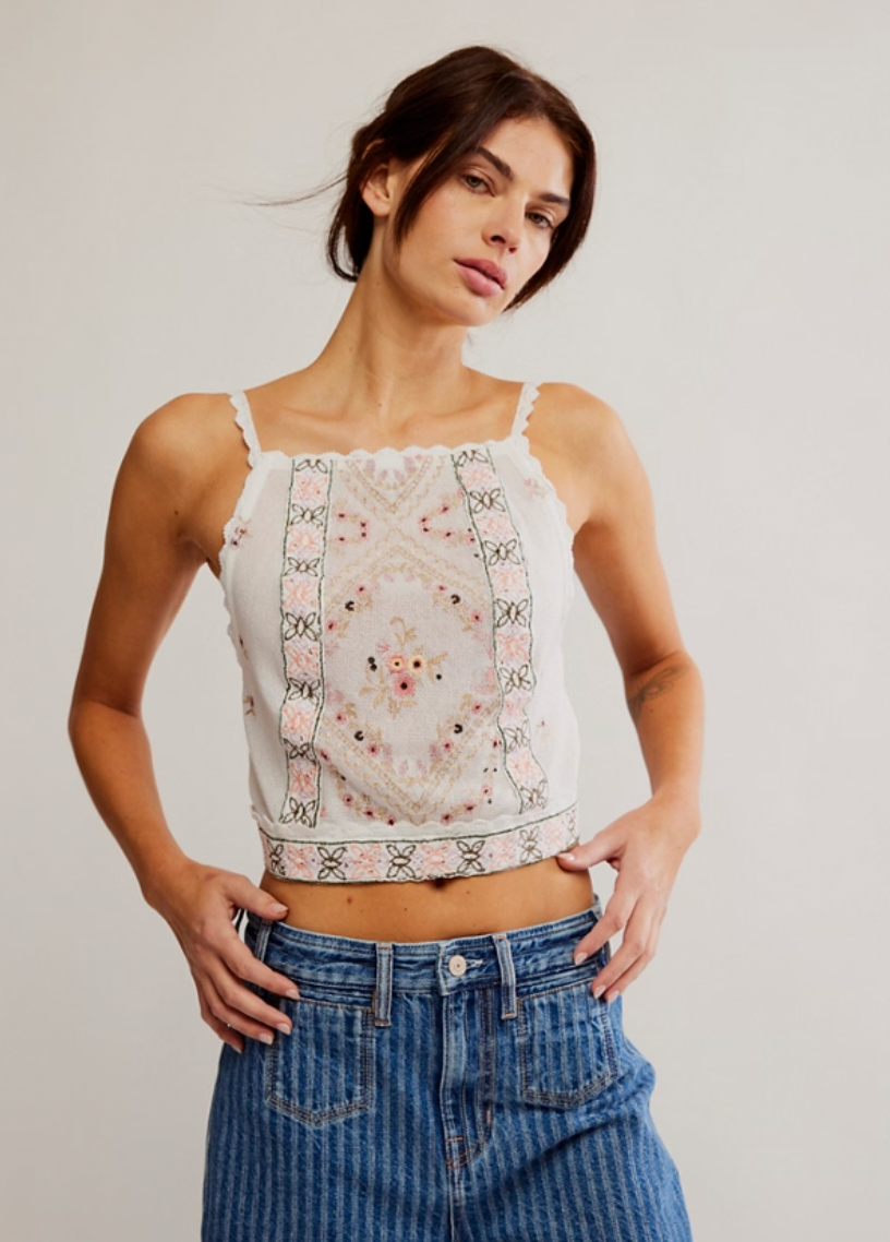 It's all about the details with Free People's vintage-inspired Garden Party Top, available now at Harbour Thread Burlington. 