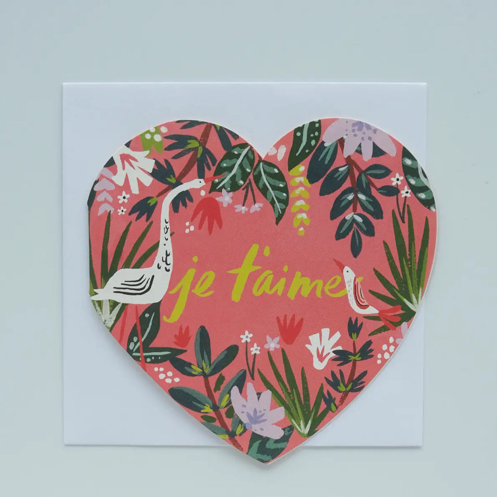 The Je T'aime Jungle Die Cut Card by Idlewild Co