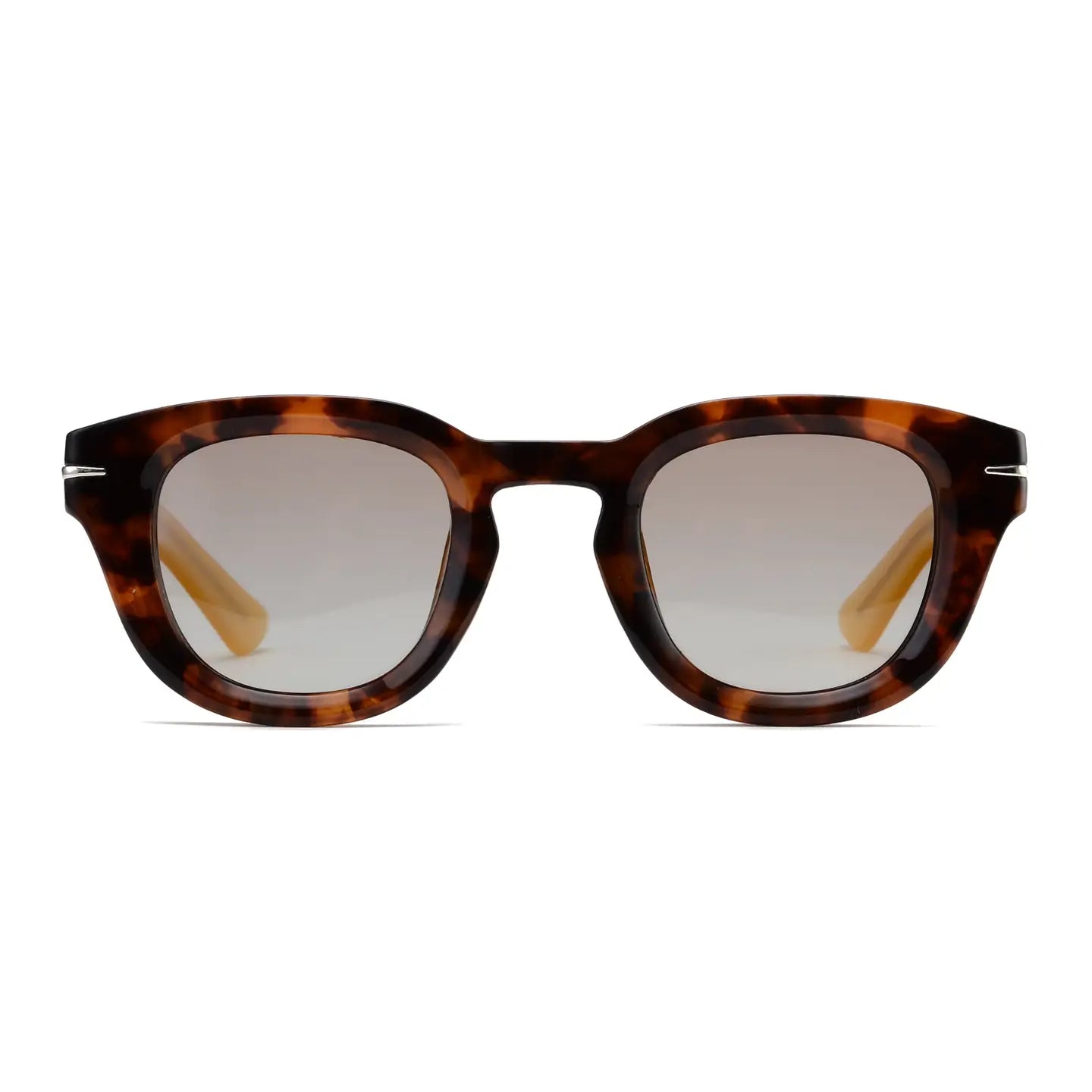 Ryan Simkhai Eyeshop Ravi Polarized Sunglasses in Tortoise/Yellow with brown lenses