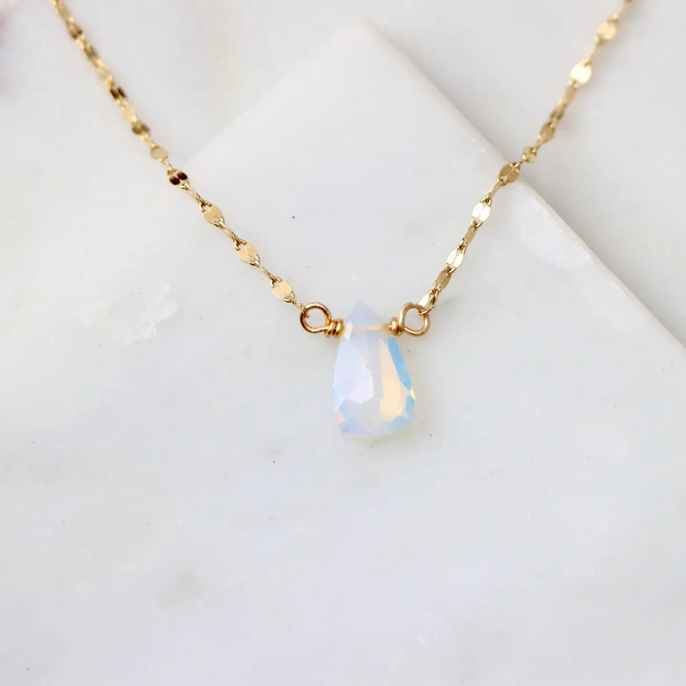 
                      
                        Pendant detail on the Opalite Necklace by Mesa Blue
                      
                    